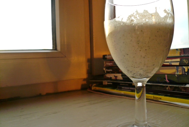 hemp milk glass